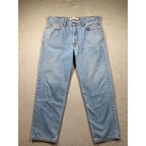 Levis 550 Jeans Men's 36x30 (34x28) Blue Light Wash Relaxed Fit Distressed Denim